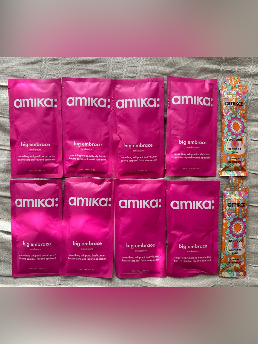 amika Big Embrace Smoothing Whipped Body Butter Sachets